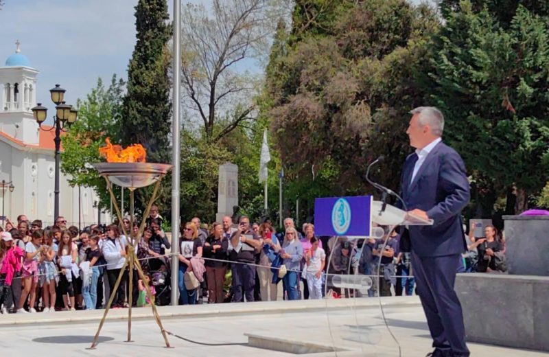 Κώστας Τζιούμης: « Η Τρίπολη, το λίκνο της ανεξαρτησίας και της ελευθερίας του νεώτερου Ελληνισμού, χαίρονται και τιμούν την διέλευση της Ολυμπιακής φλόγας από τα χώματά της»